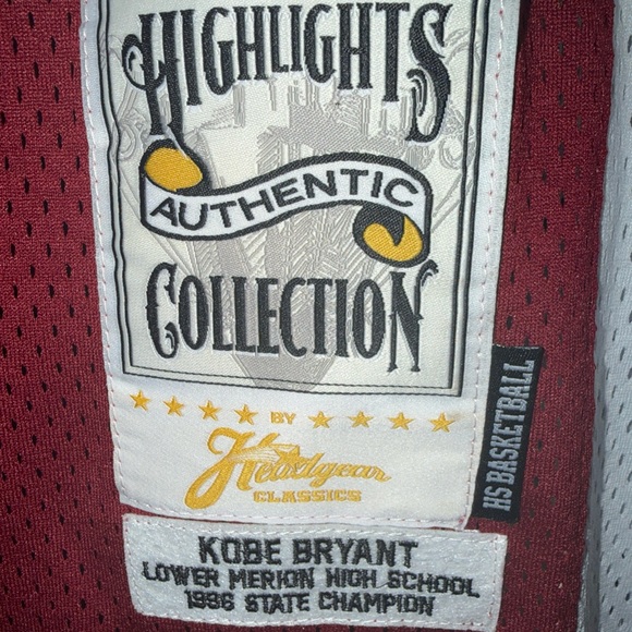 Headgear Classics Highlight Collection Kobe Bryant HS Jersey Lower Merion - Picture 2 of 8